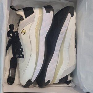 ✨ Timeless White & Black Low-Top Chanel Sneakers ✨